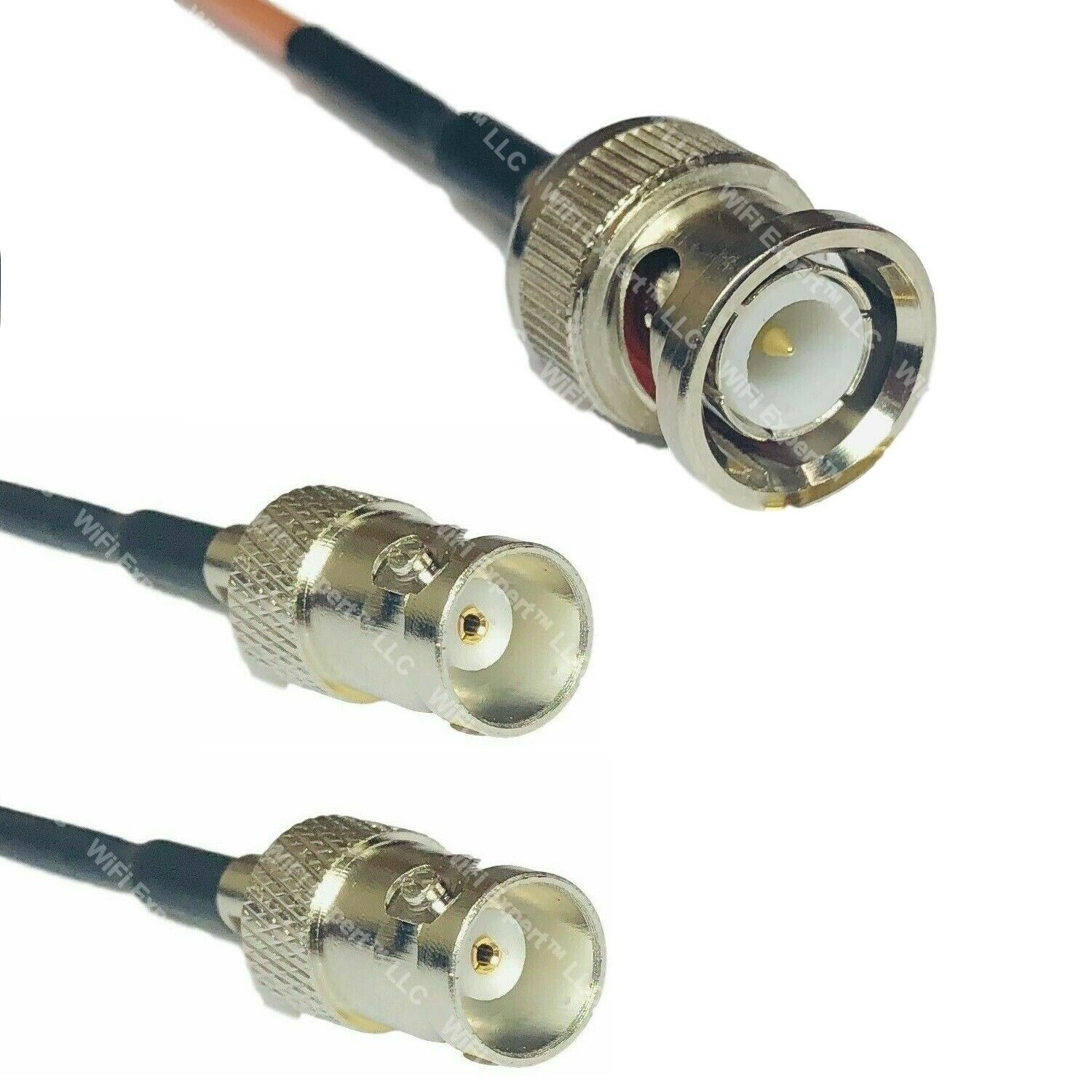 BNC Male to Y 2X BNC Female Splitter Combiner RG316 RF CABLE ships from ...